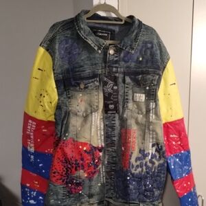 NWT Men's Amazing Graphic Denim Jacket 3x